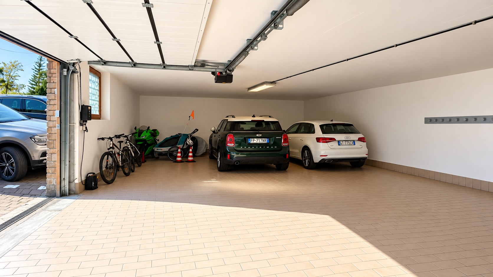 Garage Stellplätze für Auto und Fahrräder